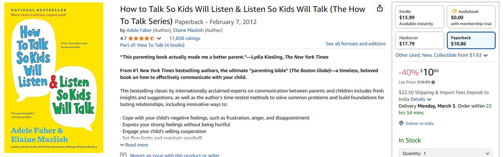 How to Talk So Kids Will Listen